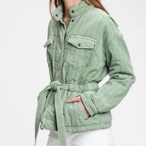 Gap Quilted Utility Jacket Green Size M